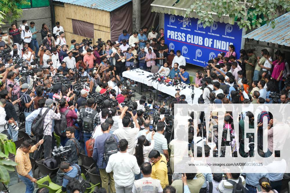 NEW DELHI, INDIA, October 11, 2026: Cockroach Janta Party (CJP) leaders Ashutosh Ranka and Saurav Das address a press conference at the Press Club of India following their release from preventive detention by Delhi Police. The leaders criticised police action against party members and protesters during demonstrations demanding the resignation of Chief Election Commissioner Gyanesh Kumar over alleged irregularities in electoral roll revisions. New Delhi India - ZUMAq101 20261011_zna_q101_075