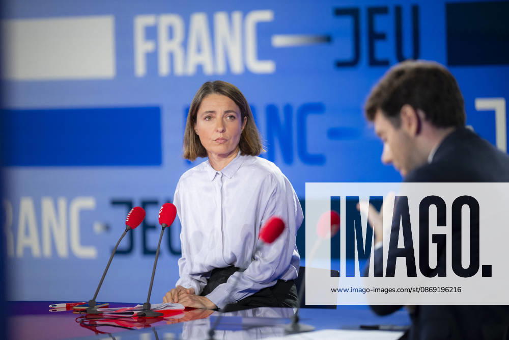 CGT General Secretary Sophie Binet Franc Jeu - Paris CGT General Secretary Sophie Binet during an interview at Franc Jeu on France 2 channel in Paris, France on October 11, 2026.Photo by Eliot Blondet ABACAPRESS.COM Paris France France