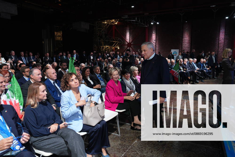 IPA89549628 - Milan, October 11, 2026, Forza Italia Event: The Optimism of Will at the East End Studios on Via Mecenate with Antonio Tajani