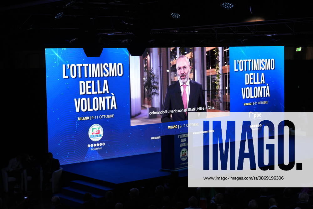 IPA89549655 - Milan, October 11, 2026, Forza Italia Event: The Optimism of Will at the East End Studios on Via Mecenate with Antonio Tajani