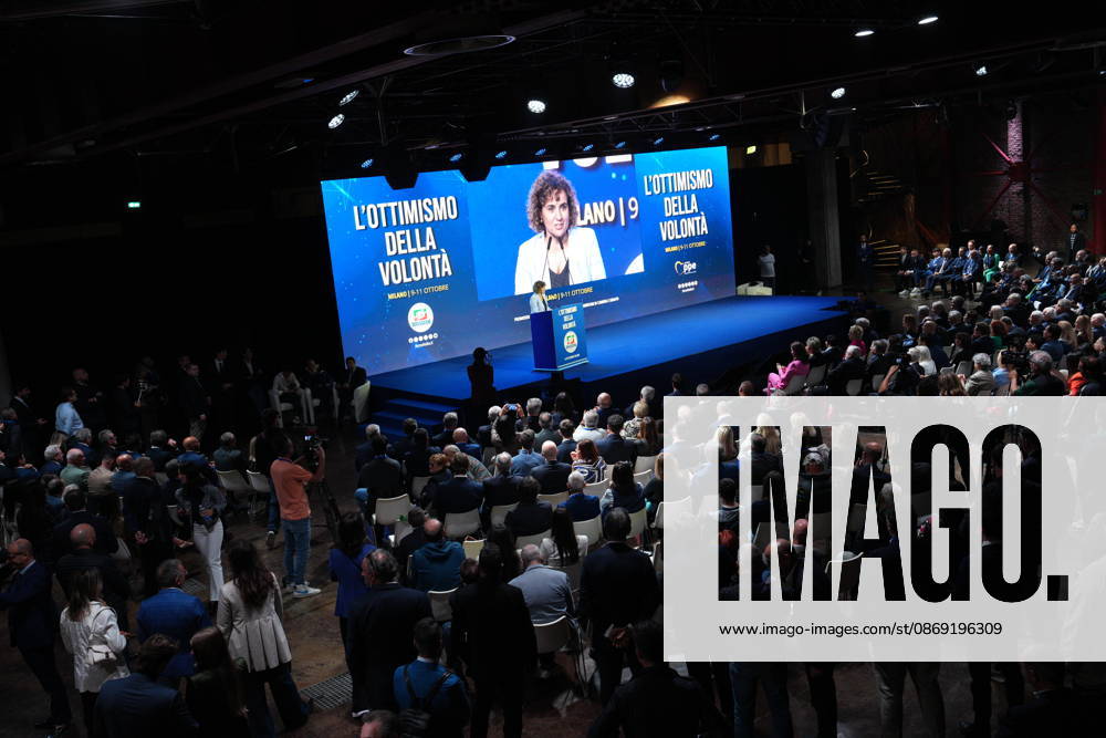 IPA89549657 - Milan, October 11, 2026, Forza Italia Event: *L ottimismo della Volontà* at the East End Studios on Via Mecenate with Dolors Montserrat