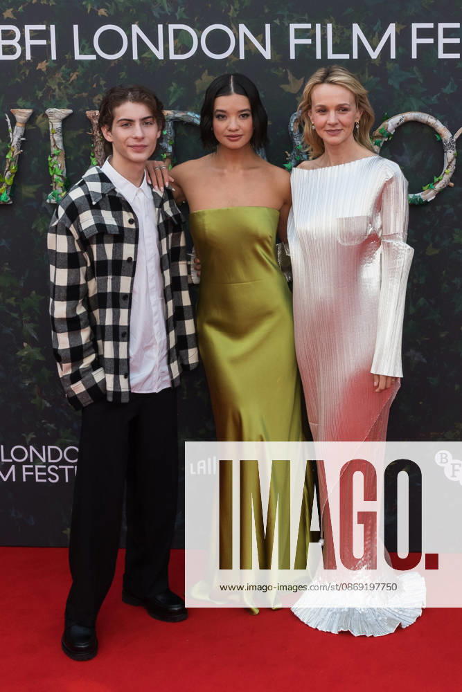 Wildwood Premiere at BFI London Film Festival LONDON, UNITED KINGDOM - OCTOBER 11: (L-R) Jacob Tremblay, Peyton Elizabeth Lee and Carey Mulligan attend the premiere of Wildwood during the 70th BFI London Film Festival at the Royal Festival Hall in London, United Kingdom on October 11, 2026. Wiktor Szymanowicz Anadolu London United Kingdom. Editorial use only. Please get in touch for any other usage.