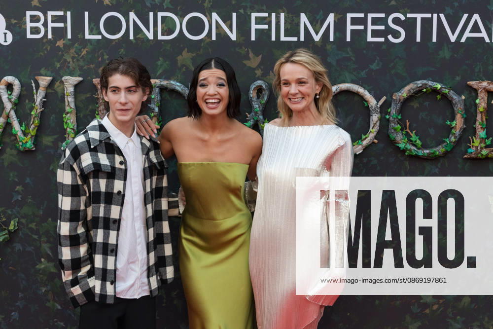 Wildwood Premiere at BFI London Film Festival LONDON, UNITED KINGDOM - OCTOBER 11: (L-R) Jacob Tremblay, Peyton Elizabeth Lee and Carey Mulligan attend the premiere of Wildwood during the 70th BFI London Film Festival at the Royal Festival Hall in London, United Kingdom on October 11, 2026. Wiktor Szymanowicz Anadolu London United Kingdom. Editorial use only. Please get in touch for any other usage.
