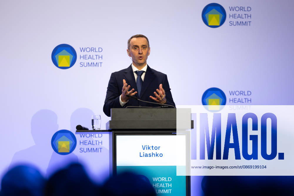 World Health Summit 2026 Weltgesundheitsgipfel. Deutschland, Berlin am 11. Oktober 2026: Der ukrainische Gesundheitsminister Wiktor Ljaschko hält eine Keynote-Rede auf dem World Health Summit in Berlin.
