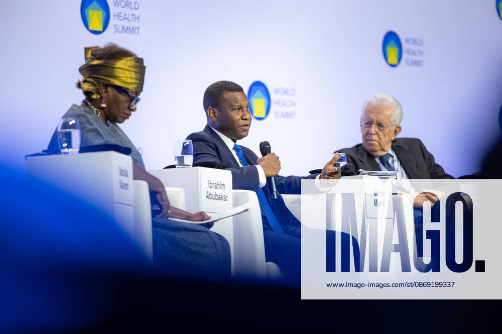 World Health Summit 2026 Weltgesundheitsgipfel. Deutschland, Berlin am 11. Oktober 2026: Der ehemalige italienische Ministerpräsident Prof. Dr. Mario Monti während einer Podiumsdiskussion mit Prof. Dr. Ibrahim Abubakar, Vize-Prorektor für Gesundheit und Professor für Epidemiologie von Infektionskrankheiten am University College London (UCL) und Dr. Natalia Kanem, Co-Vorsitzende der Lancet-Kommission zu globalen Gesundheitsbedrohungen und ehemalige Exekutivdirektorin des UN-Bevölkerungsfonds (UNFPA) zum Thema: Präsentation der Ergebnisse der Lancet-Kommission zu globalen Gesundheitsbedrohungen des 21. Jahrhunderts Ein neuer Rahmen für die Priorisierung von Maßnahmen in einer Welt vielfältiger Bedrohungen (Präsentation der
