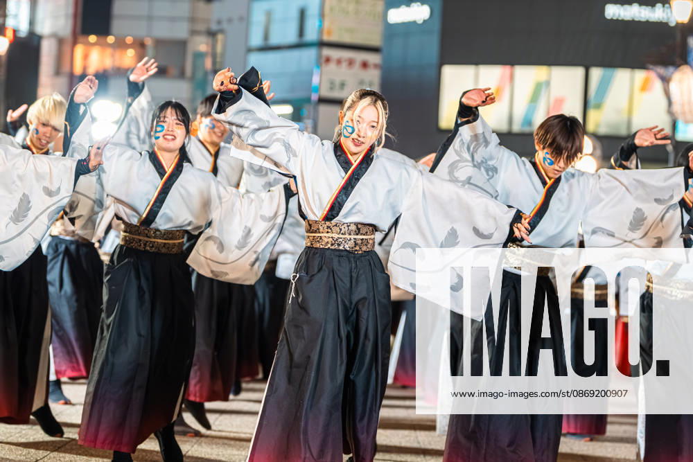 General view, October 11, 2026 - Dancers perform during the main festival of the 27th Tokyo Yosakoi Festival in Ikebukuro, Tokyo, Japan, on October 11, 2026. Held as part of Fukuro Matsuri, the annual dance festival brings together approximately 100 teams and 5,000 performers from across Japan, filling the streets with colorful costumes, synchronized choreography, and energetic yosakoi performances. aflo_355103979