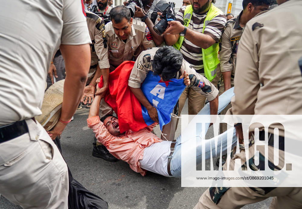 Protester being detained during their protest against CEC Gyanesh Kumar in New Delhi New Delhi, Oct 11 (ANI): A protester being detained during their protest against Chief Election Commissioner Gyanesh Kumar at Palika Bazar, Connaught Place, in New Delhi on Sunday. NEW DELHI Delhi India