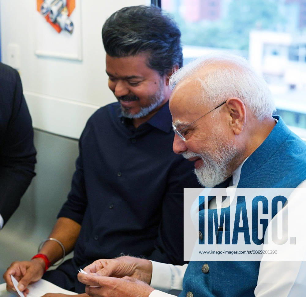 PM Modi inaugurates Poonamallee-Vadapalani stretch of Chennai Metro Phase-2 Chennai, Oct 11 (ANI): Prime Minister Narendra Modi and Tamil Nadu Chief Minister C. Joseph Vijay travel in a metro during the inauguration of the Poonamallee-Vadapalani stretch of Chennai Metro Phase-2, in Chennai on Sunday. (@narendramodi X ANI Photo) Chennai Tamil Nadu India