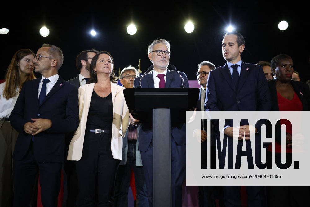 Announcement of the result for the first round of Socialist and Democratic Left primary - Paris Candidate in the Socialist (PS) and centre-left Place Publique (PP) parties primary Olivier Faure delivers a speech after the announcement of the result for the first round of voting in the primary organized by the Socialist Party, Place Publique (PP), and the Republican and Socialist Left, ahead of France s 2027 presidential election, at Solaris in Paris, France on October 11, 2026. Candidate in the Socialist (PS) and centre-left Place Publique (PP) parties primary ahead of France s 2027 presidential election and MEP Raphaël Glucksmann was elected on October 11 2026. Photo by Raphael Lafargue ABACAPRESS.COM Paris France
