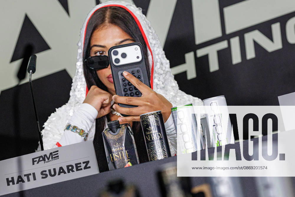 Essen. Hati Suarez bei der Pressekonferenz zum Fame Fighting 4 Promiboxen. Essen Atlantic Hotel Nordrhein-Westfalen Deutschland