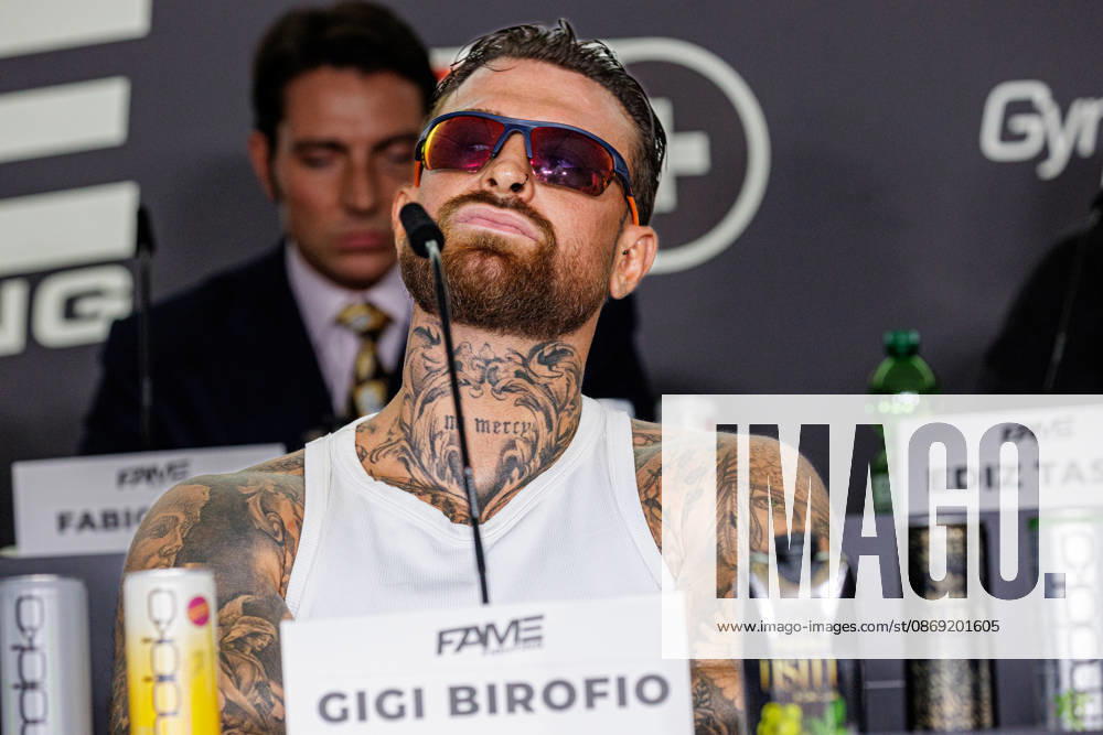 Essen. Luigi (Gigi) Birofio bei der Pressekonferenz zum Fame Fighting 4 Promiboxen. Essen Atlantic Hotel Nordrhein-Westfalen Deutschland