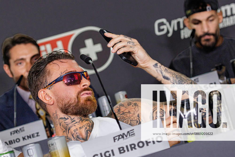 Essen. Luigi (Gigi) Birofio bei der Pressekonferenz zum Fame Fighting 4 Promiboxen. Essen Atlantic Hotel Nordrhein-Westfalen Deutschland