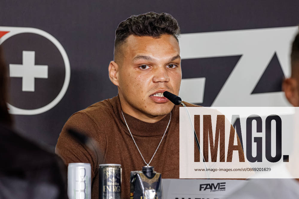 Essen. Allen Bauer bei der Pressekonferenz zum Fame Fighting 4 Promiboxen. Essen Atlantic Hotel Nordrhein-Westfalen Deutschland