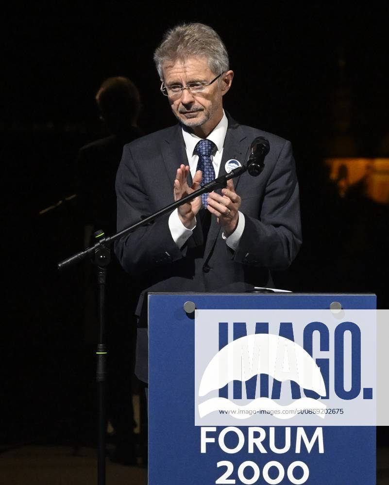 Czech Senate President Milos Vystrcil speaks at the opening of the 30th annual Forum 2000 conference in Prague, on October 11, 2026. (CTKxPhoto MichalxKrumphanzl) CTKPhotoP2026101106905 CTKPhotoP2026101106905