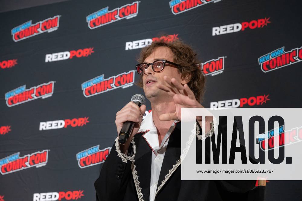 Matthew Gray Gubler speaks at a panel discussion for CBS s new crime-solving drama EINSTEIN!.during New York Comic Con 2026 at The Jacob K. Javits Convention Center on October 11, 2026 in New York City. New York United States - ZUMAs197 20261011_aaa_s197_393