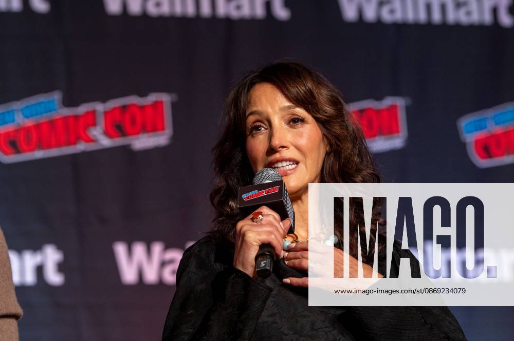 Jennifer Beals speaks at a panel discussion for CBS new series NCIS: NEW YORK.during New York Comic Con 2026 at The Jacob K. Javits Convention Center on October 11, 2026 in New York City. New York United States - ZUMAs197 20261011_aaa_s197_435