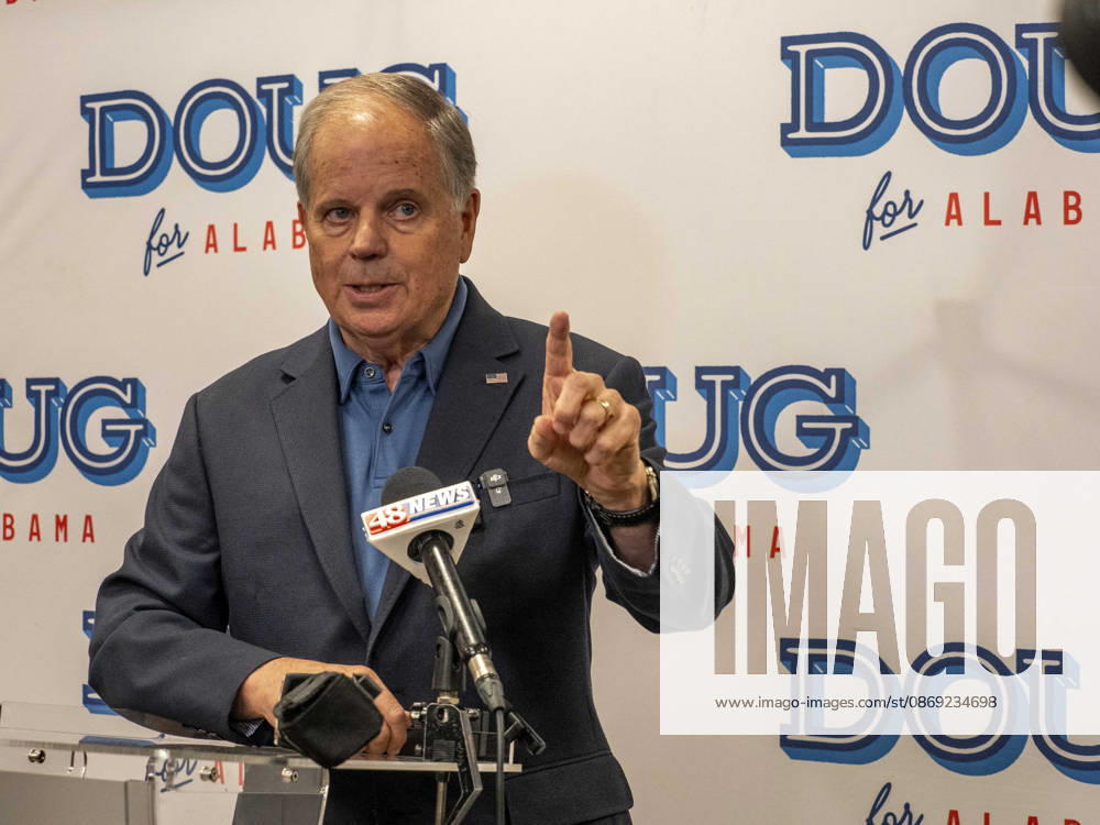Alabama Democrat gubernatorial candidate and former Senator DOUG JONES holds a press conference before a campaign rally. Huntsville USA - ZUMAd155 20261011_znp_d155_005