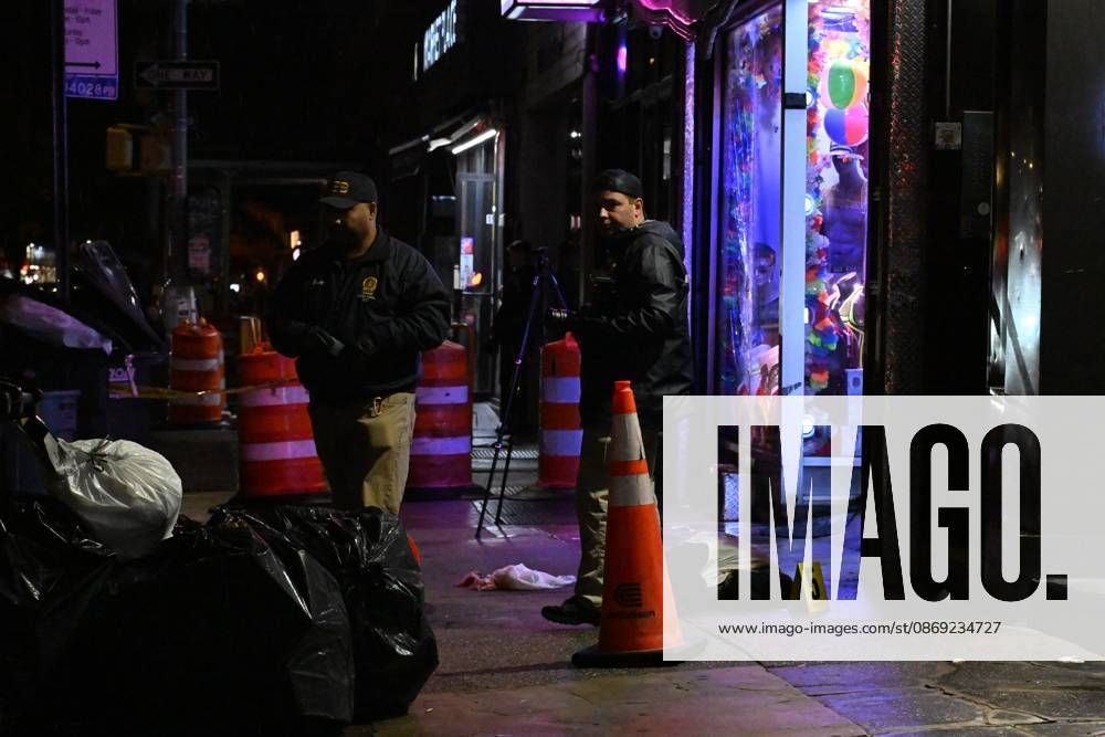Man Killed After Assault Near Rainbow Station Sex Shop In Manhattan New York - 11 October 2026 NYPD officers work the scene outside Rainbow Station sex shop on 8th Avenue where a man died after reportedly being assaulted within the confines of the 10th precinct in Manhattan, New York, United States on Sunday, October 11, 2026. Sunday evening at approximately 9:10 pm the incident took place. Clothing, shoes and blood were discovered at the scene. The victim was taken to Bellevue Hospital where he was pronounced dead. There are no arrests and the investigation is ongoing by the NYPD. Manhattan United States
