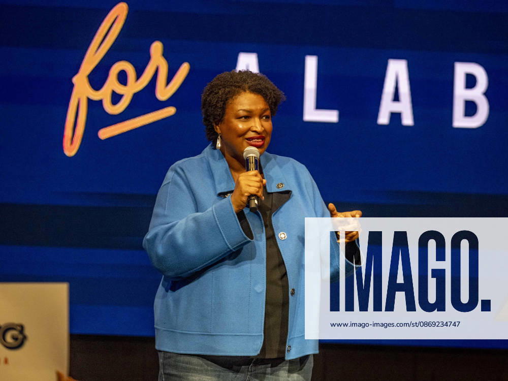Political activist and former Georgia House of Representatives minority leader STACEY ABRAMS addresses a rally in support of Doug Jones candidacy for governor of Alabama. Huntsville USA - ZUMAd155 20261011_znp_d155_023