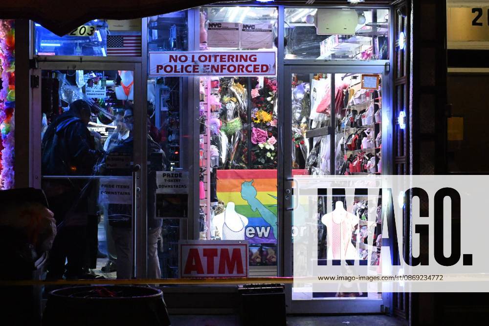 Man Killed After Assault Near Rainbow Station Sex Shop In Manhattan New York - 11 October 2026 NYPD officers work the scene outside Rainbow Station sex shop on 8th Avenue where a man died after reportedly being assaulted within the confines of the 10th precinct in Manhattan, New York, United States on Sunday, October 11, 2026. Sunday evening at approximately 9:10 pm the incident took place. Clothing, shoes and blood were discovered at the scene. The victim was taken to Bellevue Hospital where he was pronounced dead. There are no arrests and the investigation is ongoing by the NYPD. Manhattan United States