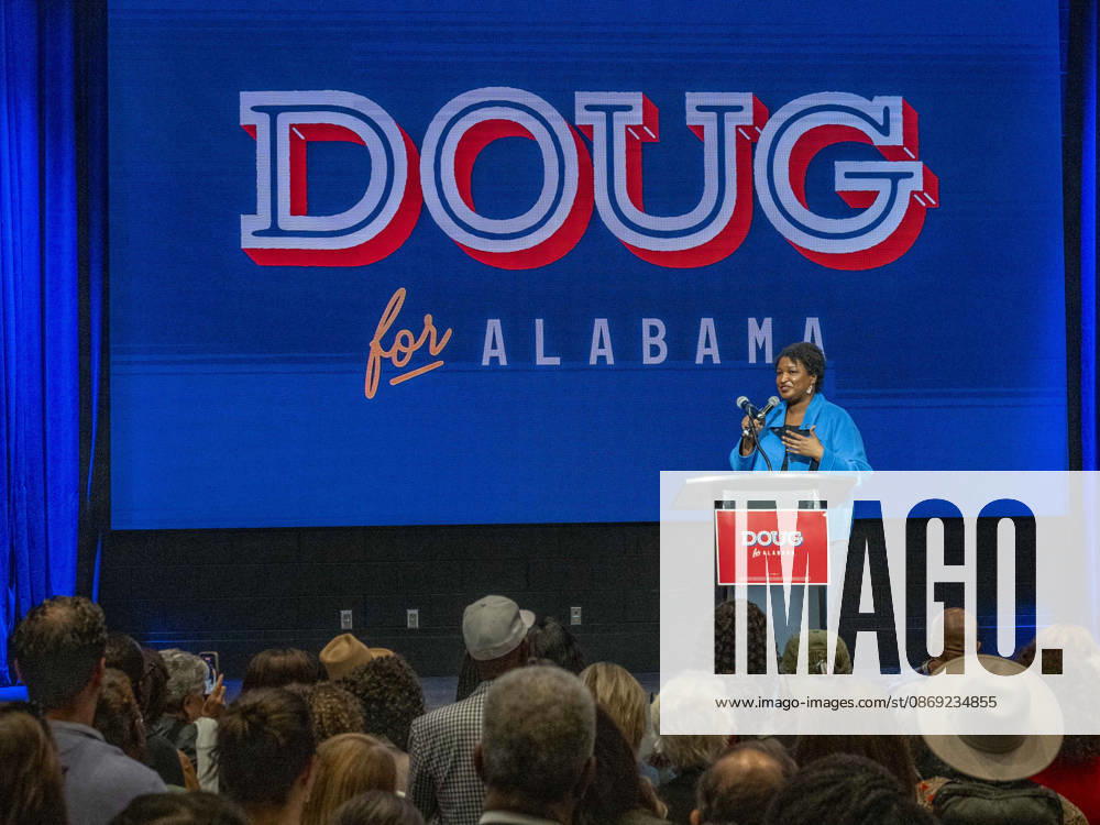 Political activist and former Georgia House of Representatives minority leader STACEY ABRAMS addresses a rally in support of Doug Jones candidacy for governor of Alabama. Huntsville USA - ZUMAd155 20261011_znp_d155_034