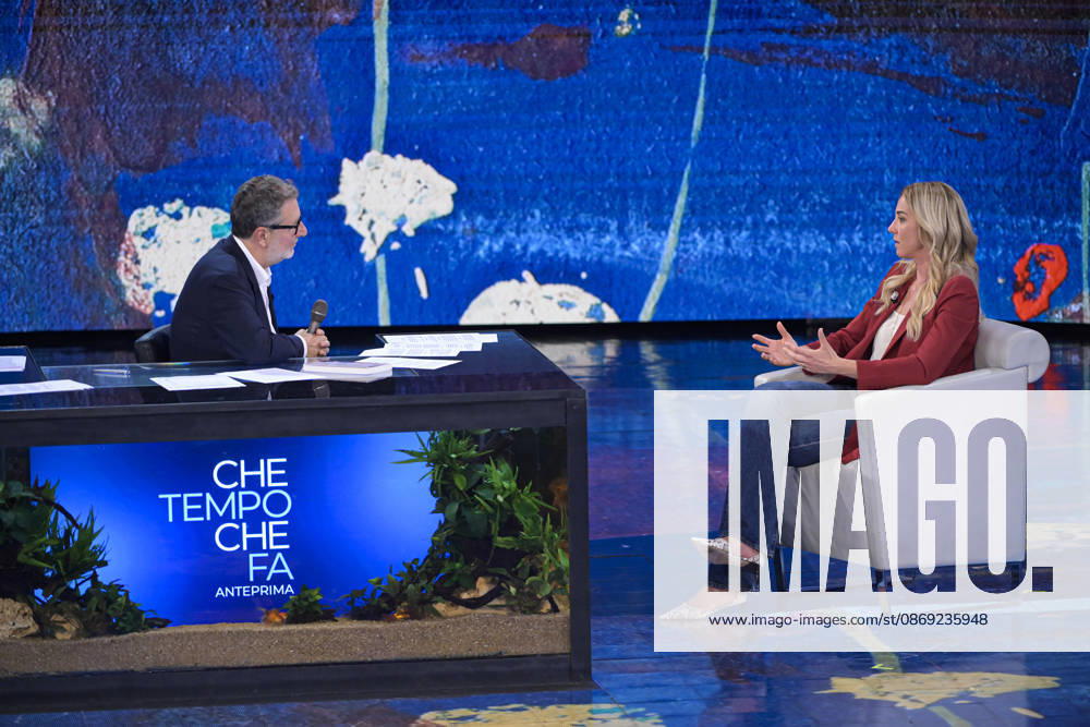 Foto Mario Romano IPP Milano 11 10 2026 Trasmissione televisiva: -Che Tempo Che Fa- nella foto Fabio Fazio e Silvia Salis, sindaco di Genova Italy Photo Press - World Copyright Che Tempo Che Fa