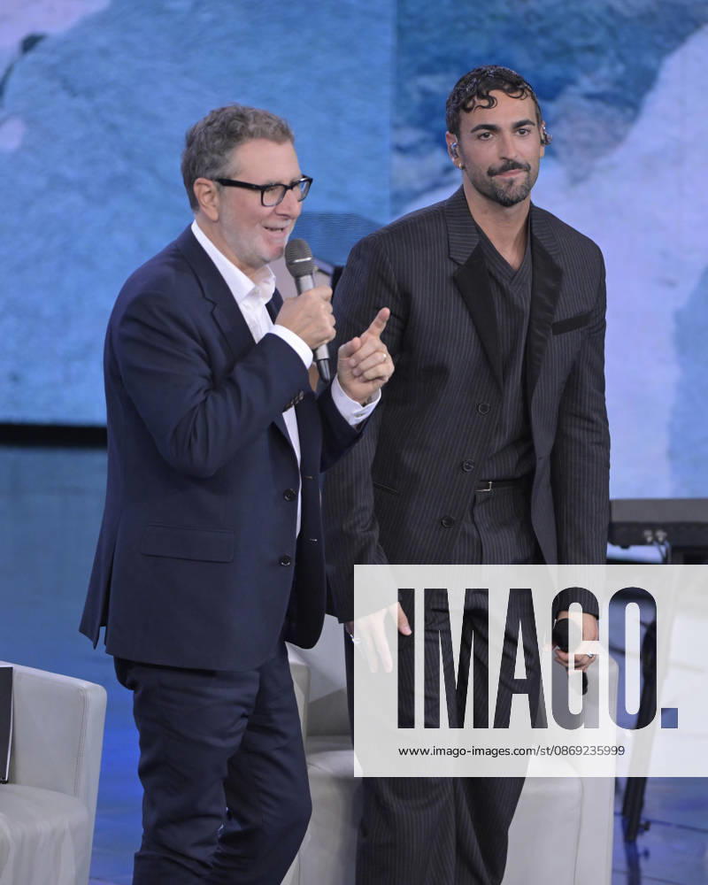 Foto Mario Romano IPP Milano 11 10 2026 Trasmissione televisiva: -Che Tempo Che Fa- nella foto Fabio Fazio e Marco Mengoni Italy Photo Press - World Copyright Che Tempo Che Fa