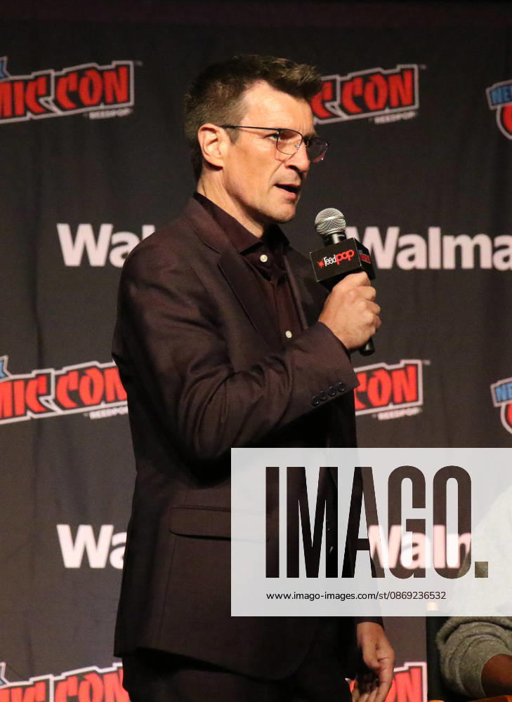 NEW YORK, NY- OCTOBER 11: Nathan Fillion pictured at The Rookie panel during New York Comic Con 2026 at Javits Center on October 11, 2026 in New York City.