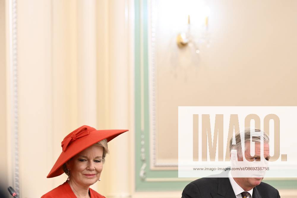 Queen Mathilde of Belgium and King Philippe - Filip of Belgium pictured during a meeting on the official state visit of the Belgian King and Queen to Kazakhstan, on Monday 12 October 2026. The first State Visit of Belgium s royal couple in central Asia from 11 to 14 October 2026, aims to highlight bilateral cooperation in the economic, academic, and cultural fields. JASPERxJACOBS 189528559