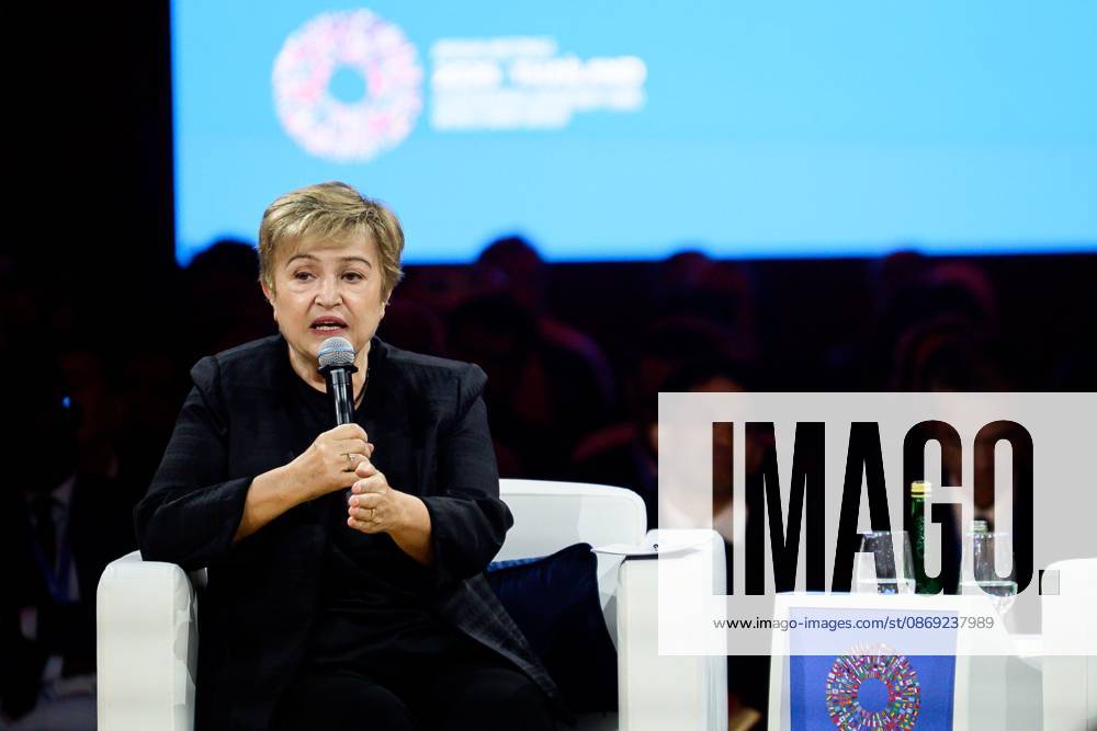 World Bank Group holds A.I. discussion during the Annual Meeting 2026 BANGKOK, THAILAND, OCTOBER 12, 2026: International Monetary Fund Managing Director, Kristalina Georgieva speaks in Small AI: More and Better Jobs during the 2026 Annual Meetings of the International Monetary Fund and the World Bank Group in Bangkok. The session explores how affordable and accessible artificial intelligence can improve productivity and create jobs. Bangkok TH