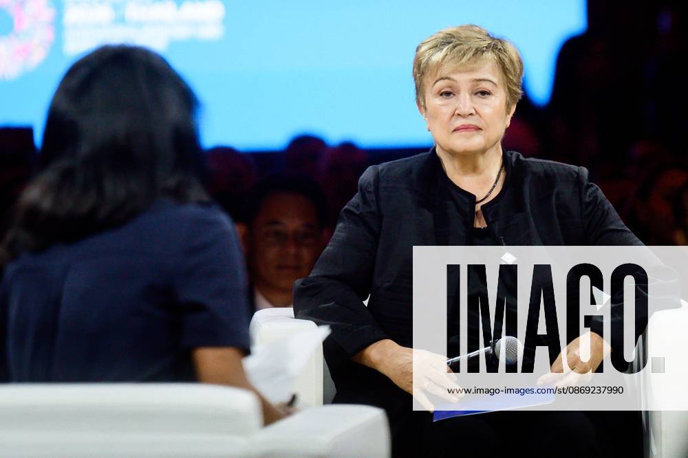 World Bank Group holds A.I. discussion during the Annual Meeting 2026 BANGKOK, THAILAND, OCTOBER 12, 2026: International Monetary Fund Managing Director, Kristalina Georgieva takes part in Small AI: More and Better Jobs during the 2026 Annual Meetings of the International Monetary Fund and the World Bank Group in Bangkok. The session explores how affordable and accessible artificial intelligence can improve productivity and create jobs. Bangkok TH