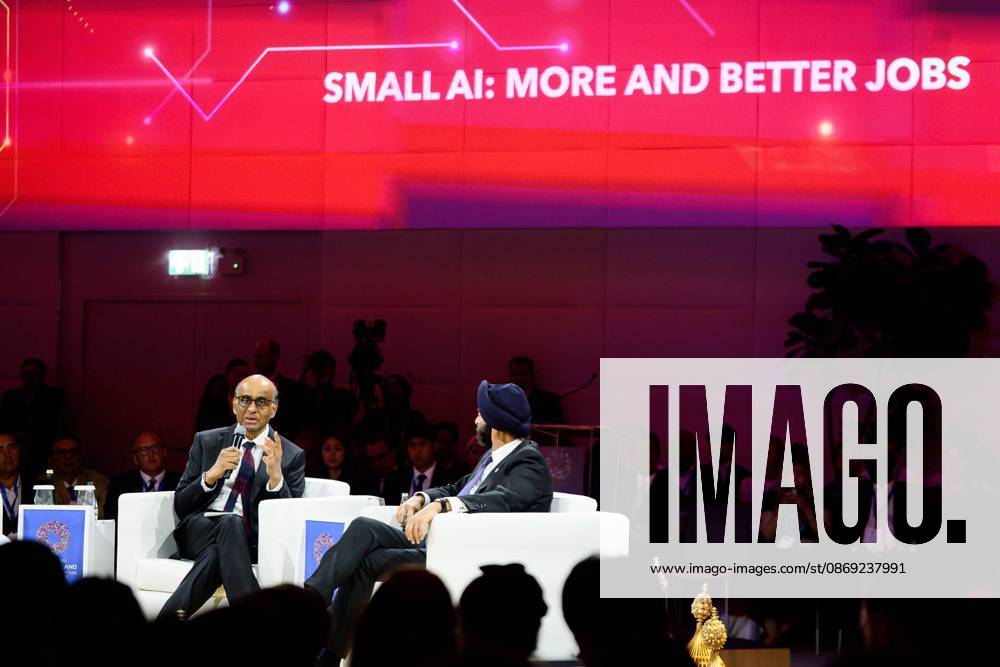 World Bank Group holds A.I. discussion during the Annual Meeting 2026 BANGKOK, THAILAND, OCTOBER 12, 2026: Singapore President, Tharman Shanmugaratnam (L) speaks as World Bank Group President, Ajay Banga (R) takes part in Small AI: More and Better Jobs during the 2026 Annual Meetings of the International Monetary Fund and the World Bank Group in Bangkok. The session explores how affordable and accessible artificial intelligence can improve productivity and create jobs. Bangkok TH