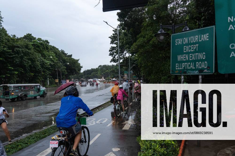 Cyclists Protest US-Led Pax Silica Initiative MANILA, PHILIPPINES - OCTOBER 12, 2026: A bike ride was led by local cyclists, along with environmental advocates, in condemnation of the US-led Pax Silica Initiative that participants say will destroy the livelihoods of local farming communities, displace local indigenous communities, and consume tremendous amounts of water that would have otherwise be utilized by local Filipinos. The route started in the Quezon City Hall and ended in the Bonifacio Shrine where the closing program was held with each sector that participated in the bike ride expressing their message of solidarity to the cause. Multiple stops where held in front of the office of the Department of Environment and Natural Resources