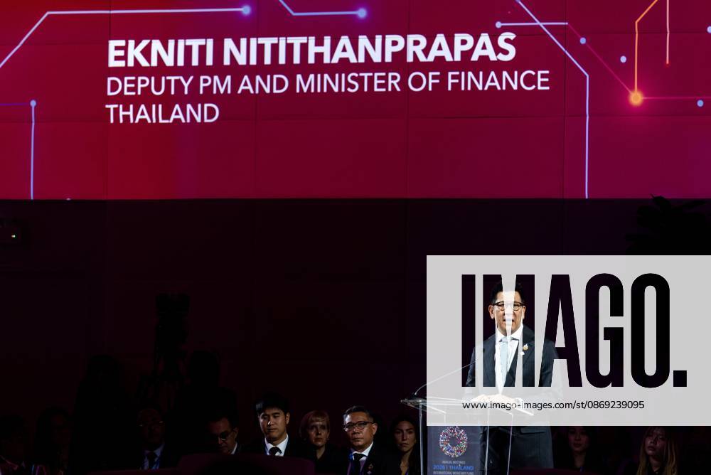 The IMF–World Bank Group Annual Meetings 2026 in Bangkok, Thailand. – 12 Oct 2026 Ekniti Nitithanprapas, Thailand’s Minister of Finance, speaks at the World Bank Group s flagship forum, Small AI: More and Better Jobs, during the IMF–World Bank Group Annual Meetings 2026. The IMF–World Bank Group Annual Meetings 2026 will take place at the Queen Sirikit National Convention Center in Bangkok from October 12-18, 2026, drawing over 15,000 delegates from 191 member countries as Thailand hosts this prestigious event for the first time in 35 years. Bangkok Thailand