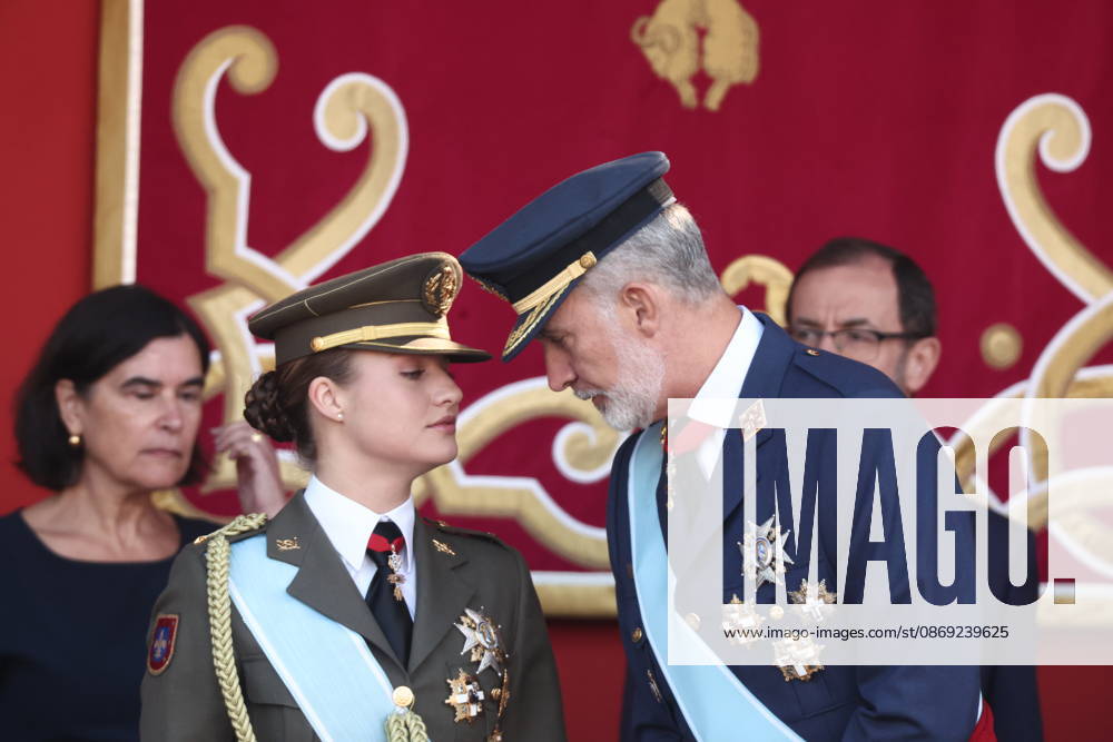 October 12 Parade for Hispanic Heritage Day King Felipe VI and Princess Leonor during the solemn ceremony honoring the national flag and the military parade on October 12, Hispanic Heritage Day, in the Plaza de Cánovas del Castillo, on October 12, 2026, in Madrid, Spain. The events begin with the raising of the flag and are followed by a tribute to those who gave their lives for the country. Subsequently, the military air and ground parades begin. Approximately 4,400 members of the Armed Forces, the security forces, and various civilian public institutions are participating this year in the parade presided over by the King and Queen. The aerial parade featured 50 fighter, training, and transport aircraft, as well as around 30 helicopters.