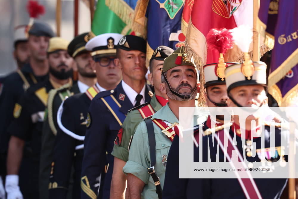 October 12 Parade for Hispanic Heritage Day Members of the State Security Forces during the solemn ceremony honoring the national flag and the military parade on October 12, Hispanic Heritage Day, in the Plaza de Cánovas del Castillo, on October 12, 2026, in Madrid, Spain. The events begin with the flag-raising ceremony and are followed by a tribute to those who gave their lives for the country. Subsequently, the military air and ground parades begin. Approximately 4,400 members of the Armed Forces, the security forces, and various civilian public institutions are participating this year in the parade presided over by the King and Queen. The aerial parade featured 50 fighter, training, and transport aircraft, as well as around 30 helicopte