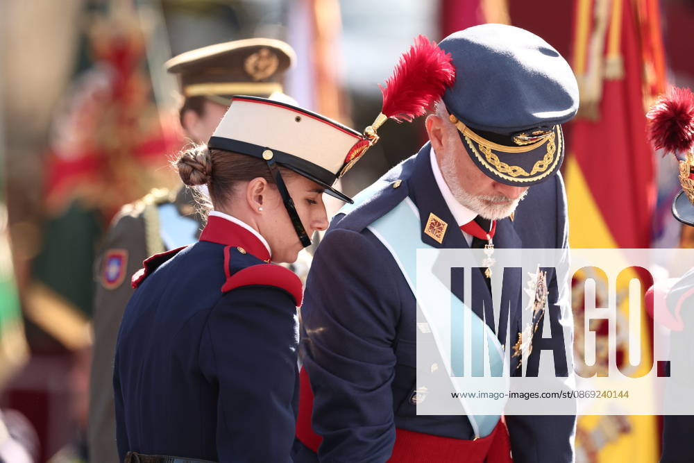 October 12 Parade for Hispanic Heritage Day King Felipe VI during the solemn ceremony honoring the national flag and the military parade on October 12, Hispanic Heritage Day, in the Plaza de Cánovas del Castillo, on October 12, 2026, in Madrid, Spain. The events begin with the raising of the flag and are followed by a tribute to those who gave their lives for the country. Subsequently, the military air and ground parades begin. Approximately 4,400 members of the Armed Forces, the security forces, and various civilian public institutions are participating this year in the parade presided over by the King and Queen. The aerial parade featured 50 fighter, training, and transport aircraft, as well as around 30 helicopters. On the ground, some