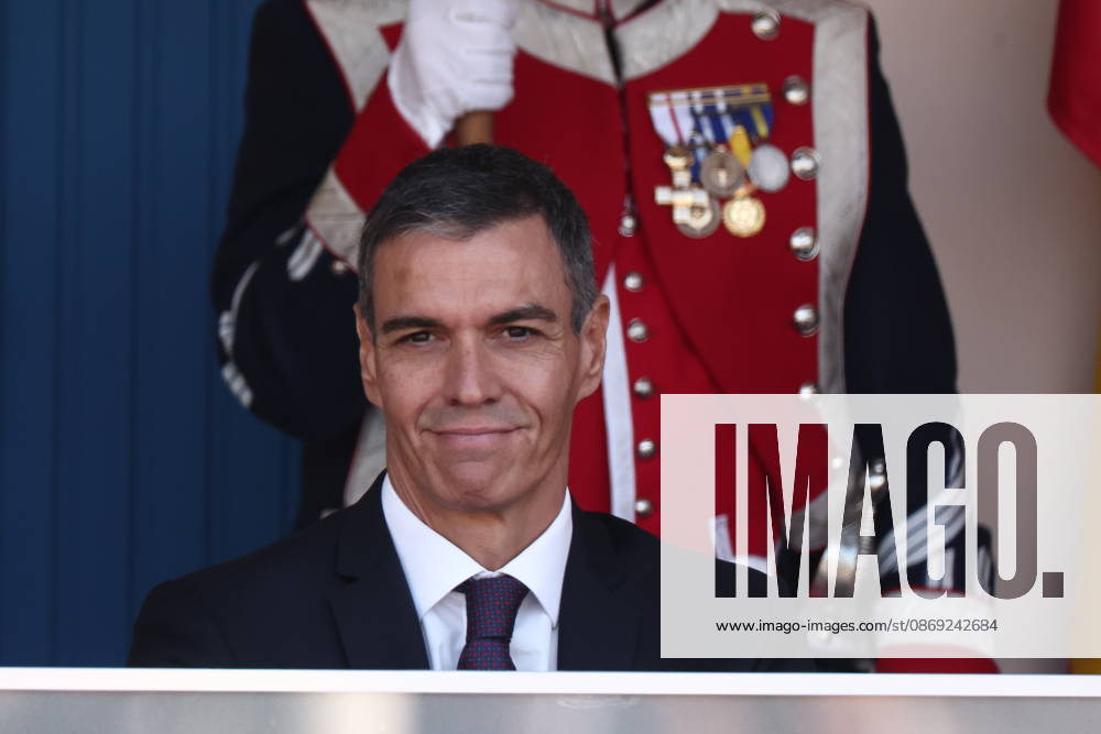 October 12 Parade for Hispanic Heritage Day Prime Minister Pedro Sánchez during the solemn ceremony honoring the national flag and the military parade on October 12, Hispanic Heritage Day, at Plaza de Cánovas del Castillo, on October 12, 2026, in Madrid, Spain. The events begin with the raising of the flag and are followed by a tribute to those who gave their lives for the country. Subsequently, the military air and ground parades begin. Approximately 4,400 members of the Armed Forces, the security forces, and various civilian public institutions are participating this year in the parade presided over by the King and Queen. The aerial parade featured 50 fighter, training, and transport aircraft, as well as around 30 helicopters. On the gro
