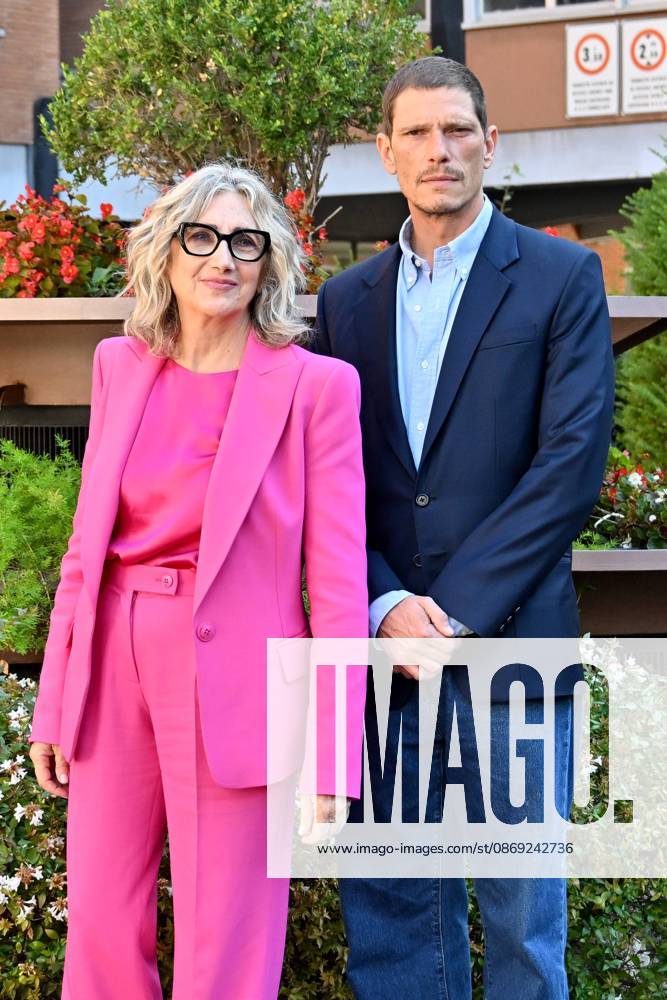 IPA89593289 - Rome: Rai Studios on Via Teulada. Photocall for the TV series Libera: The Case of Elena Palma. Pictured: Matteo Martari, Lunetta Savino