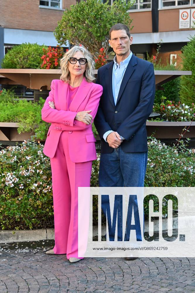 IPA89593295 - Rome: Rai Studios on Via Teulada. Photocall for the TV series Libera: The Case of Elena Palma. Pictured: Matteo Martari, Lunetta Savino