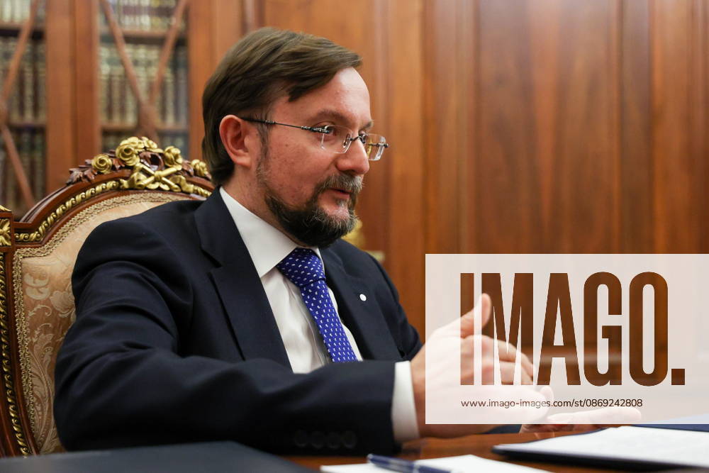 RUSSIA, MOSCOW - OCTOBER 12, 2026: Alexei Repik, Delovaya Rossiya Business Russia Chairman, is pictured during a meeting with Russia s President Vladimir Putin in the Kremlin. Mikhail Metzel Russian Presidential Press and Information Office TASS 99175814
