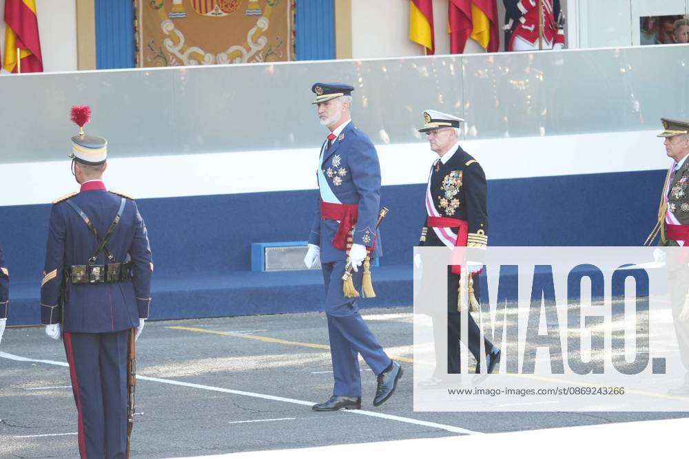 Spanish King Felipe VI and Queen Letizia with Princess Leonor de Borbon and Princess Sofia de Borbon attending a military parade during the known as Dia de la Hispanidad, Spain s National Day, in Madrid, on Monday 12, October 2026 Cordon Press