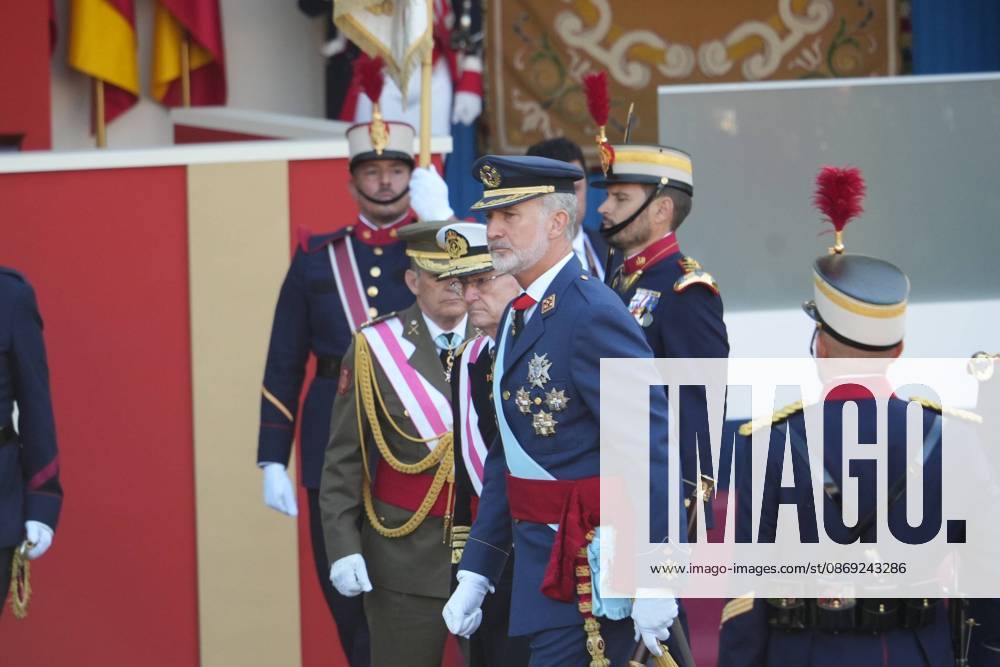 Spanish King Felipe VI and Queen Letizia with Princess Leonor de Borbon and Princess Sofia de Borbon attending a military parade during the known as Dia de la Hispanidad, Spain s National Day, in Madrid, on Monday 12, October 2026 Cordon Press