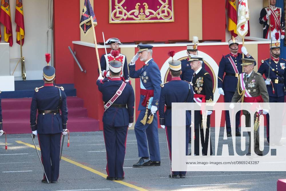 Spanish King Felipe VI and Queen Letizia with Princess Leonor de Borbon and Princess Sofia de Borbon attending a military parade during the known as Dia de la Hispanidad, Spain s National Day, in Madrid, on Monday 12, October 2026 Cordon Press