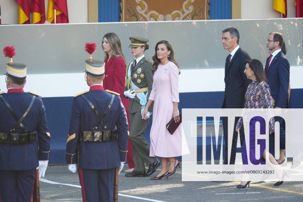 Spanish King Felipe VI and Queen Letizia with Princess Leonor de Borbon and Princess Sofia de Borbon attending a military parade during the known as Dia de la Hispanidad, Spain s National Day, in Madrid, on Monday 12, October 2026 Cordon Press