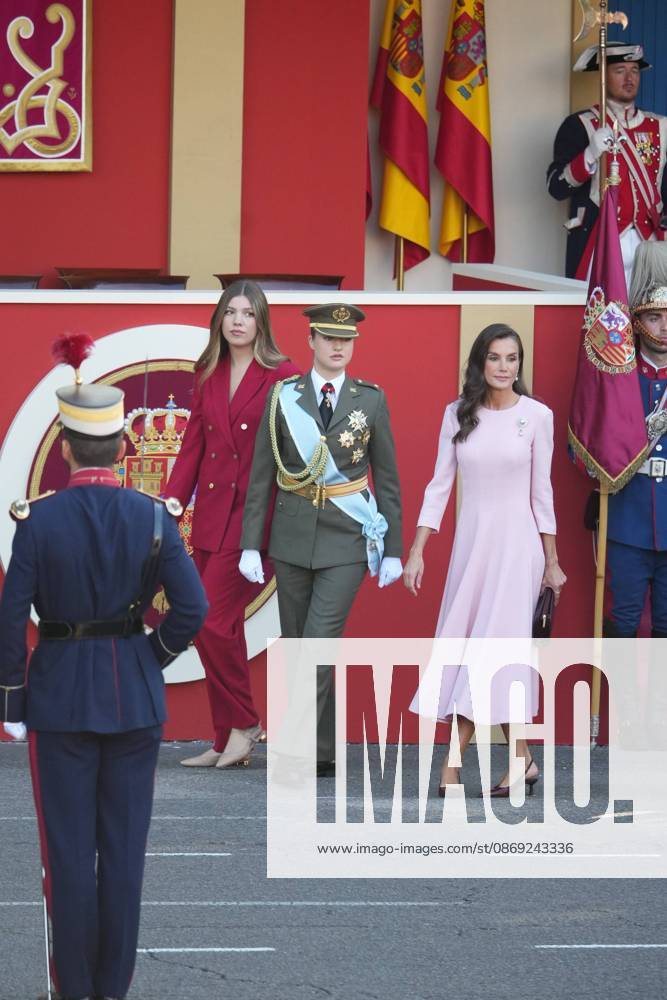 Spanish King Felipe VI and Queen Letizia with Princess Leonor de Borbon and Princess Sofia de Borbon attending a military parade during the known as Dia de la Hispanidad, Spain s National Day, in Madrid, on Monday 12, October 2026 Cordon Press