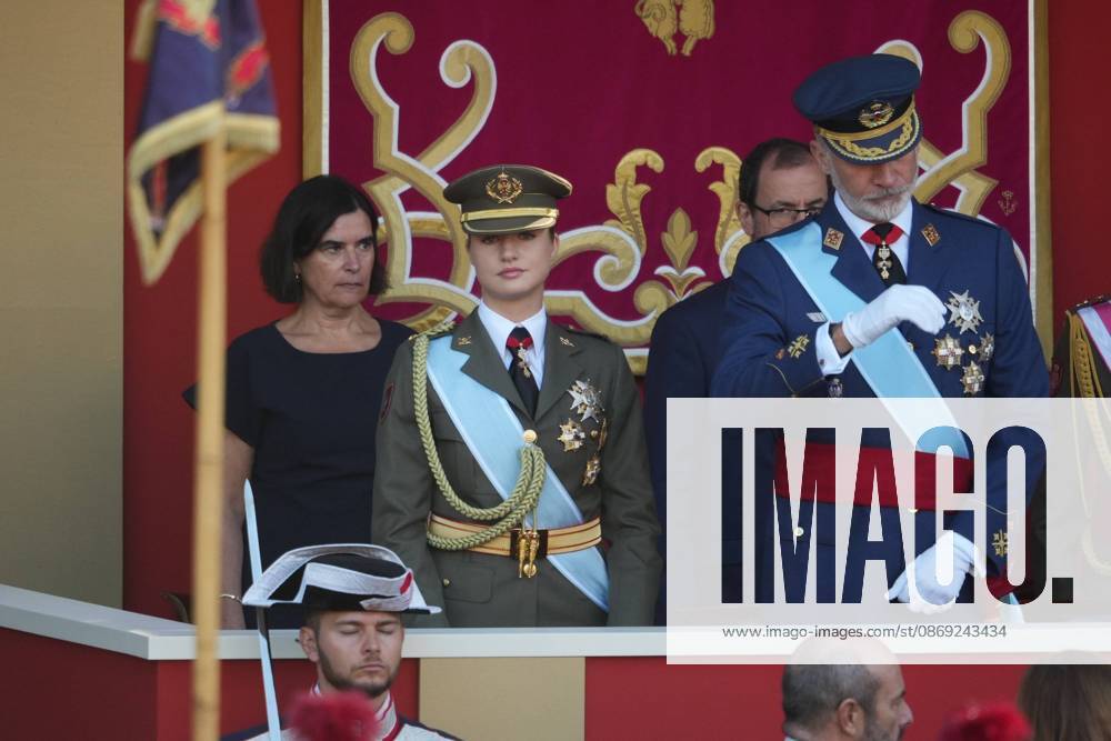 Spanish King Felipe VI and Queen Letizia with Princess Leonor de Borbon and Princess Sofia de Borbon attending a military parade during the known as Dia de la Hispanidad, Spain s National Day, in Madrid, on Monday 12, October 2026 Cordon Press