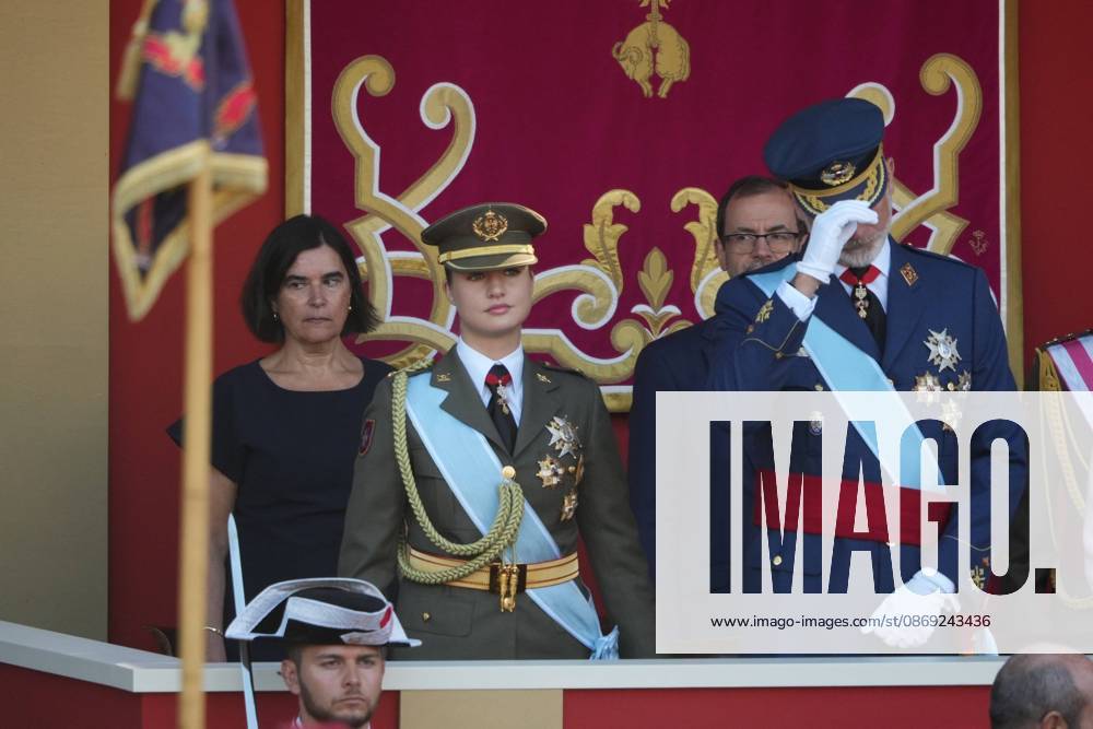 Spanish King Felipe VI and Queen Letizia with Princess Leonor de Borbon and Princess Sofia de Borbon attending a military parade during the known as Dia de la Hispanidad, Spain s National Day, in Madrid, on Monday 12, October 2026 Cordon Press