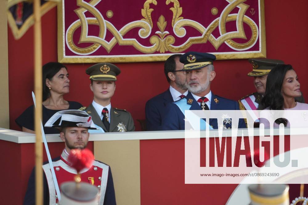 Spanish King Felipe VI and Queen Letizia with Princess Leonor de Borbon and Princess Sofia de Borbon attending a military parade during the known as Dia de la Hispanidad, Spain s National Day, in Madrid, on Monday 12, October 2026 Cordon Press