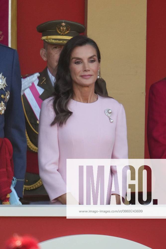 Spanish King Felipe VI and Queen Letizia with Princess Leonor de Borbon and Princess Sofia de Borbon attending a military parade during the known as Dia de la Hispanidad, Spain s National Day, in Madrid, on Monday 12, October 2026 Cordon Press